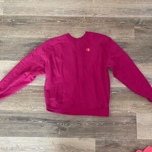 Champion Women's Fuchsia Crew Neck Sweater